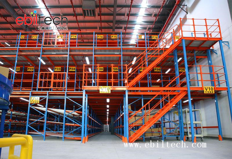 Analysis of storage shelves: mezzanine and steel platform